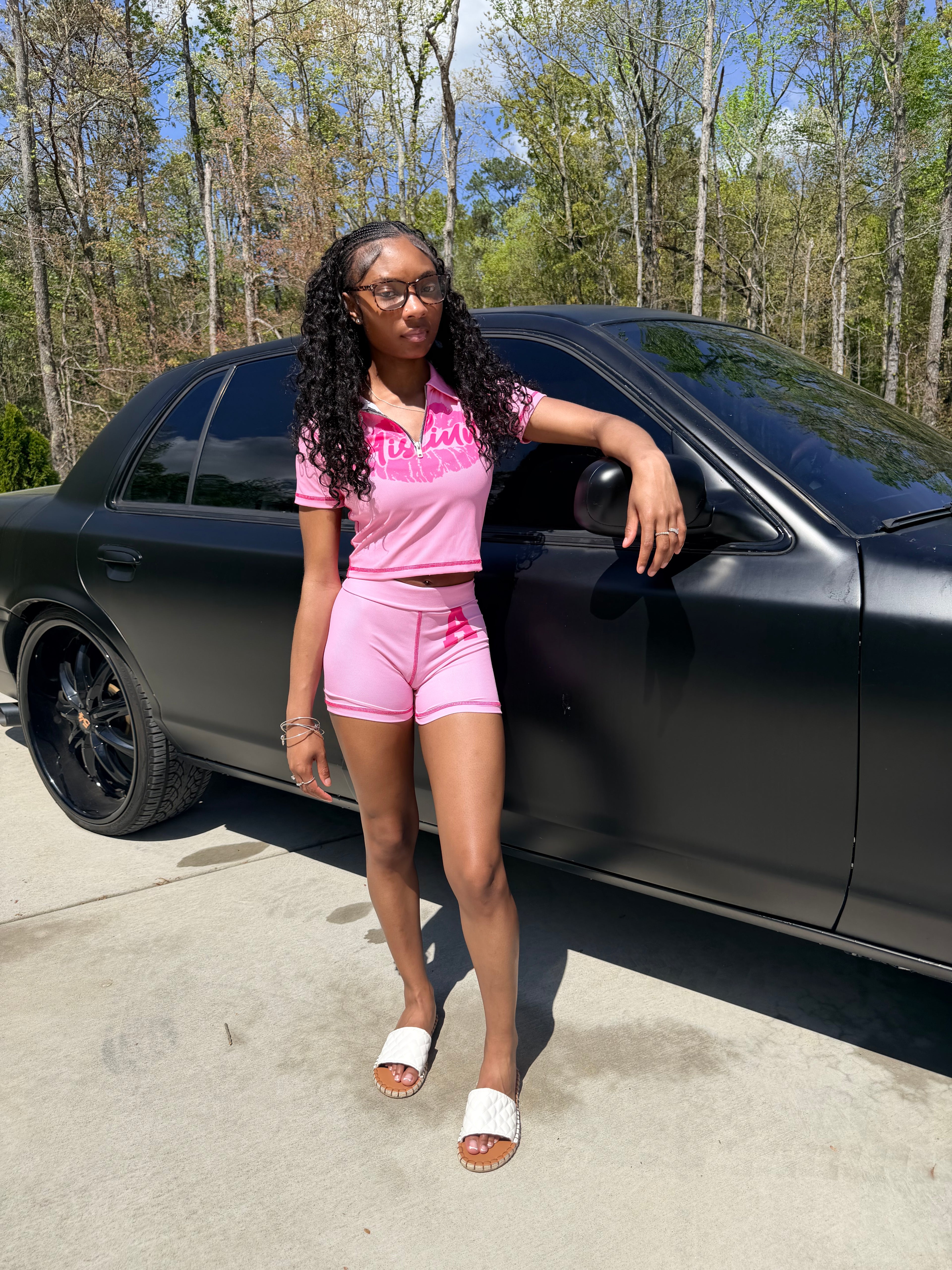 Pink Women Two Piece